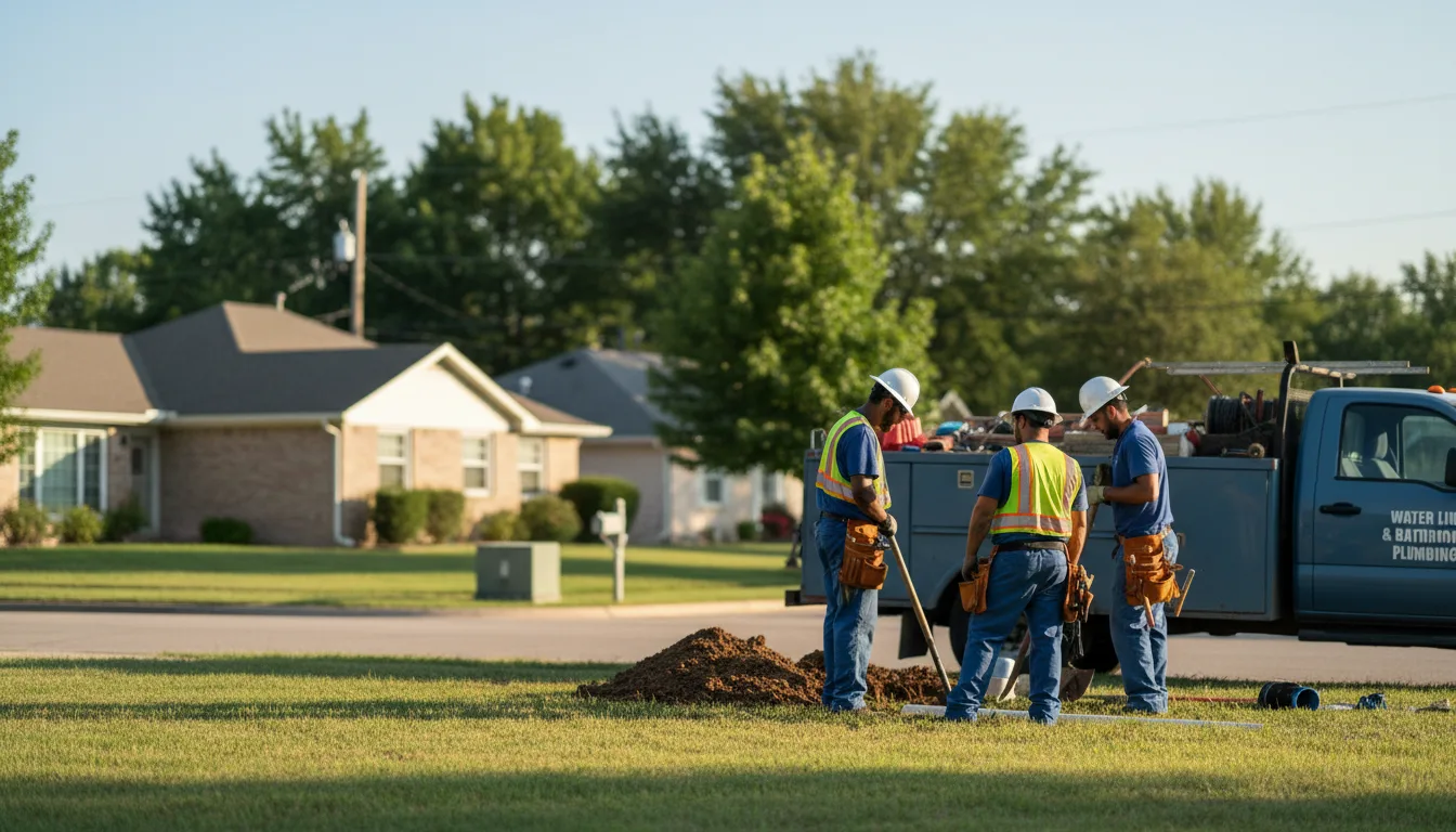 Residential water line and bathroom plumbing service in Blaine, OH